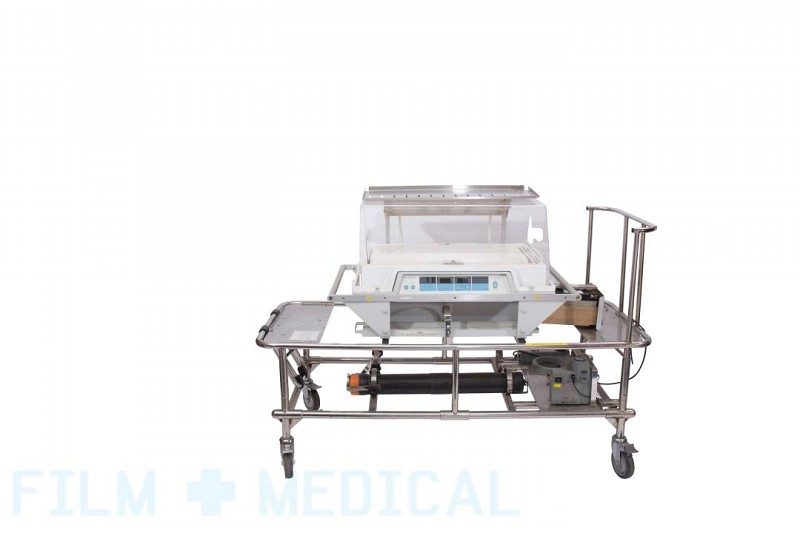 Transport incubator on metal trolley